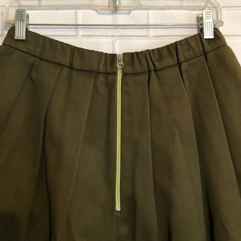 Mira Mikati Green Embroidered Scout Patches Pockets Elastic Waist Lined Skirt 4 - Picture 12 of 16